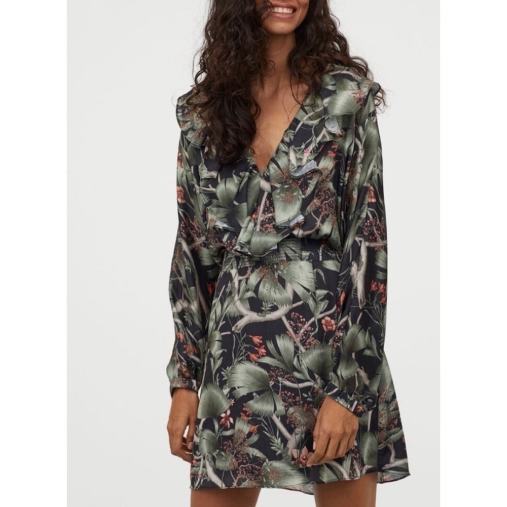 Johanna Ortiz + H&M Floral Ruffle Short Dress